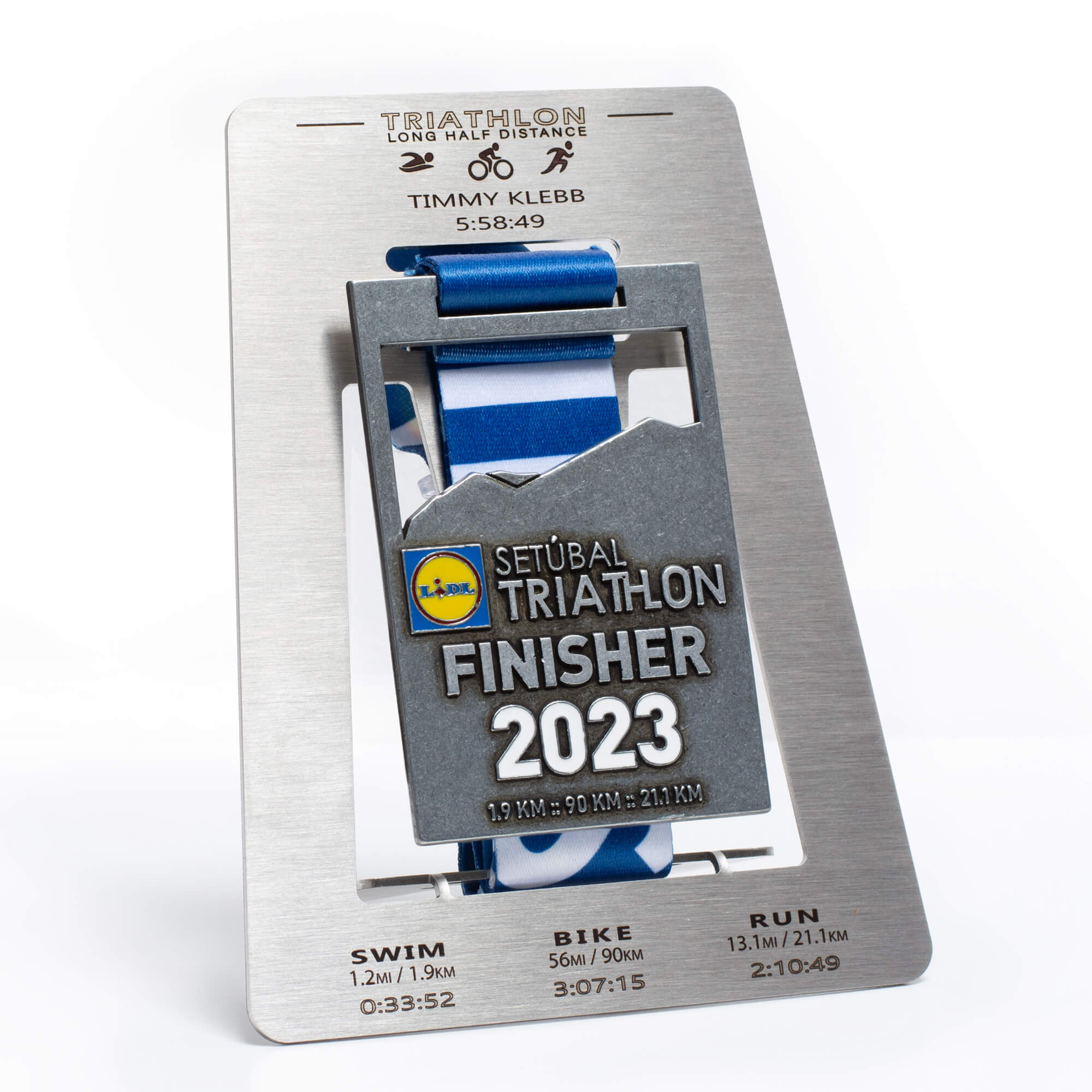 Triathlon Medal Display Personalized Showcase your Triathlon and Ironman achievements with a Personalized Medal Display - the perfect Sports Memorabilia and Personalized Gift for Full and Half Triathlon participants