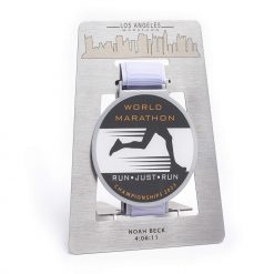 Los Angeles Marathon Medal Display Personalized - High-Quality Stainless Steel Laser Engraving - Marathoner Gift - Medal Collection Organizer