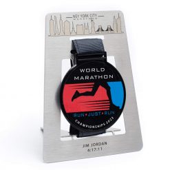 New York City Marathon Medal Display Personalized - High-Quality Stainless Steel Laser Engraving - Marathoner Gift - Medal Collection Organizer
