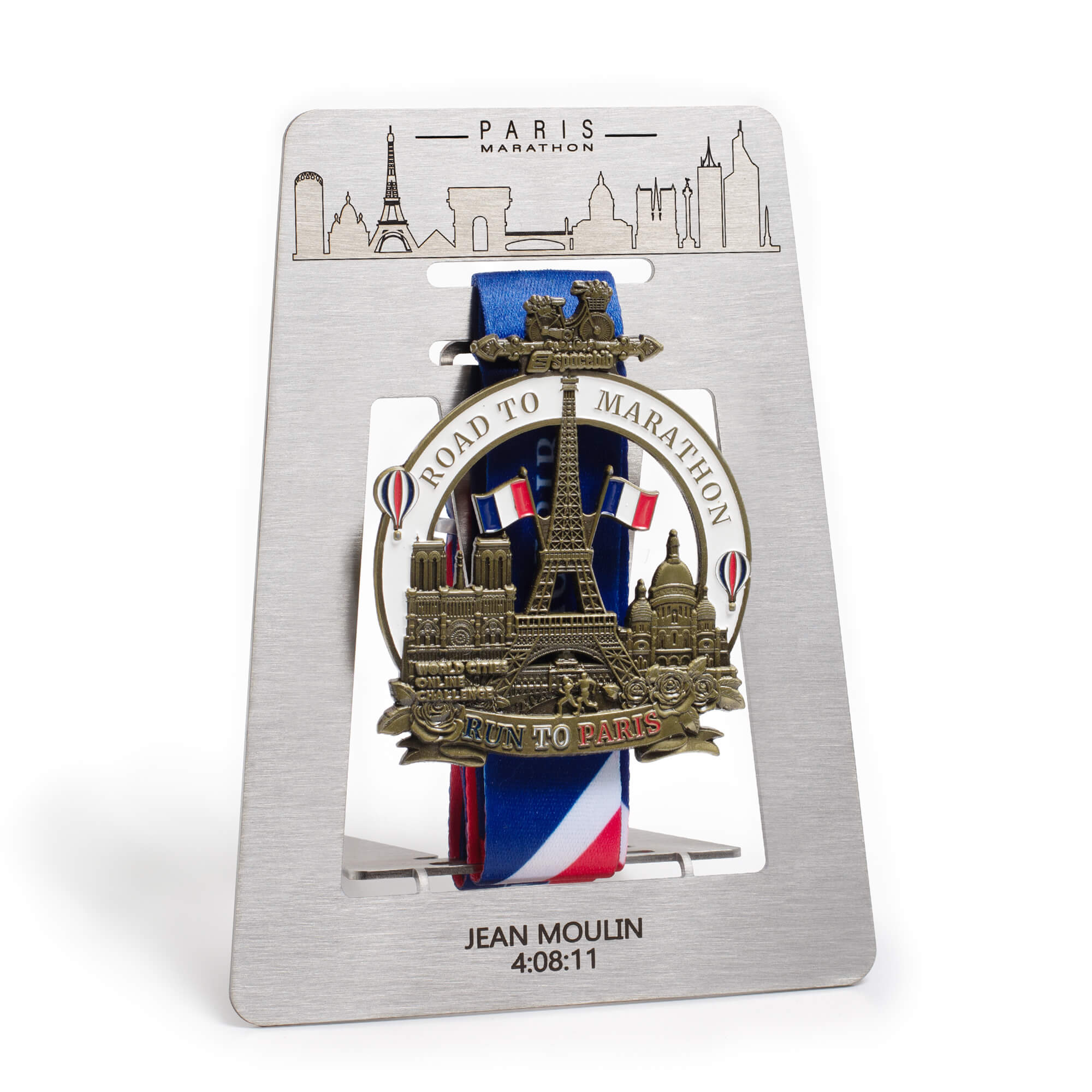 Paris Marathon Medal Display Personalized Paris Marathon Medal Display Personalized - High-Quality Stainless Steel Laser Engraving - Marathoner Gift - Medal Collection Organizer