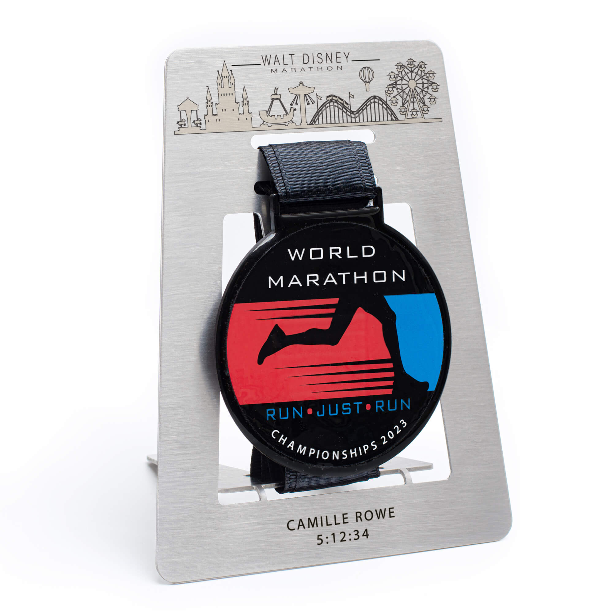 Walt Disney Marathon Medal Display Personalized Walt Disney Marathon Medal Display Personalized - High-Quality Stainless Steel Laser Engraving - Marathoner Gift - Medal Collection Organizer